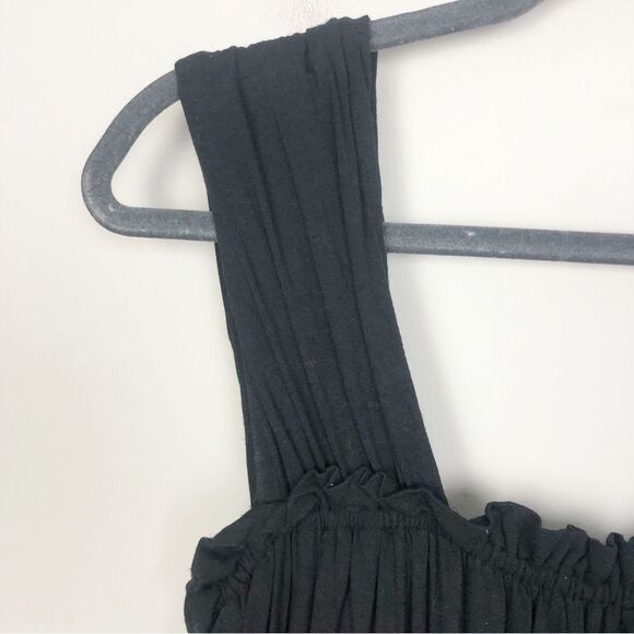 ANTHROPOLOGIE | LEIFNOTES Black Asymmetrical Divergent Dress Women’s Size M - Picture 5 of 10